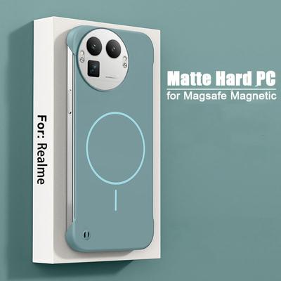 Per Magsafe Custodia Senza Bordi per Telefono per Realme GT 8 Pro Ultra Sottile Senza Cornici Cover Magnetica Rigida in PC per Realme GT8 GT 8 Funda