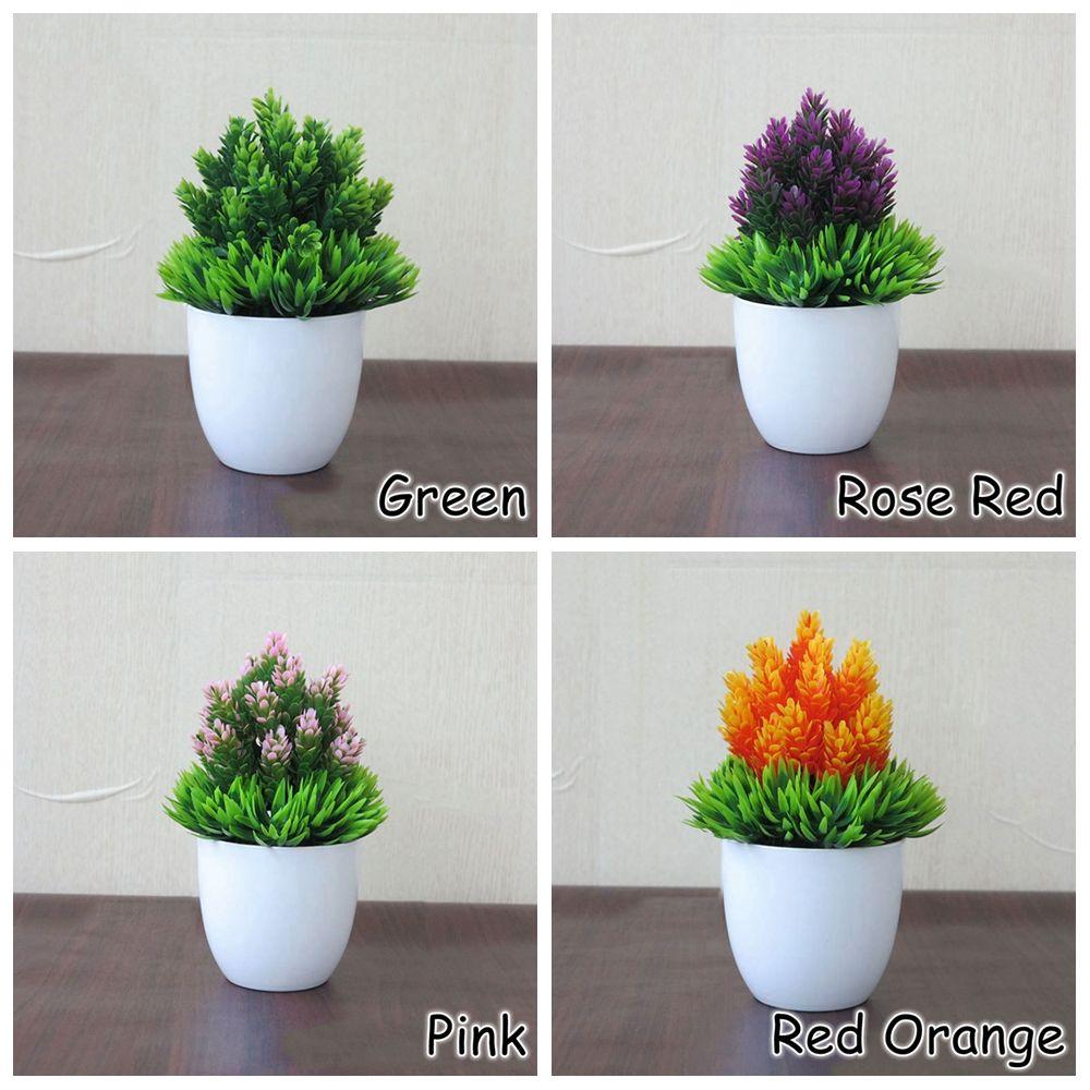Wedding Desktop Ornament Christmas Plastic Plant Fake Potted Simulation Bonsai Artificial Flower