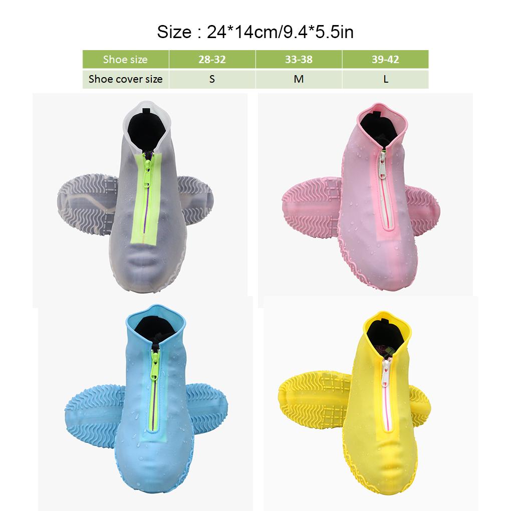 1 Pair Woman Man Unisex Silicone Shoe Cover Waterproof Covers Sneakers Protector Rain Guard Accessory Walking Cycling
