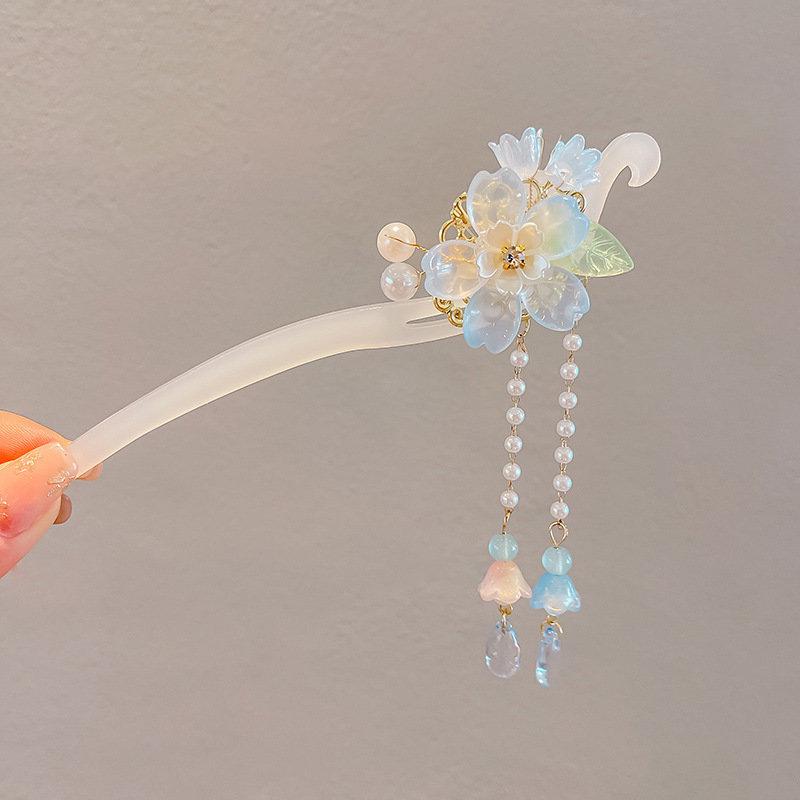 Ancient Style Hanfu Tassel Hairpins for Girls - Chinese Costume Hair Accessories