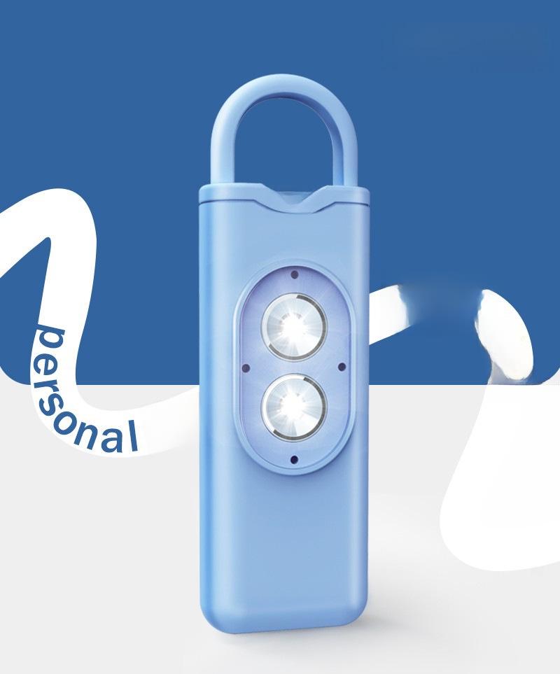 Nøkkelring for selvforsvar for kvinner: Dobbelt blinkende lys og høylytt alarm