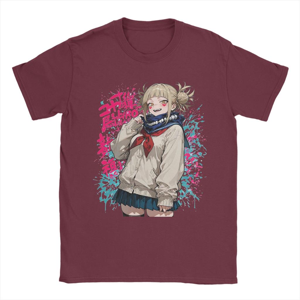 Himiko Toga My Hero Academia Trending TShirts Sweet Smile 100 Cotton Tshirt for Male Awesome Big Size Short Sleeve Clothes