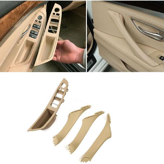 Jaronx 7PCS Door Handle Kit For BMW 5 Series F10/F11,Driver Side Window Switch Armrest+ Passenger Door Pull Handle+Window Switch Covers For BMW 520