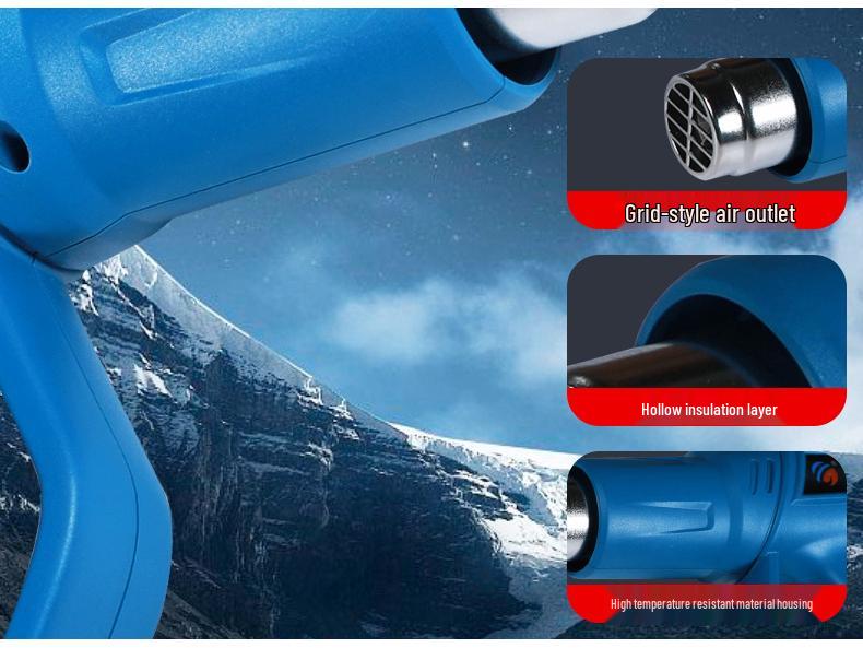 2000W Adjustable Temperature Industrial Hot Air Gun with Digital Display for Car Film Baking, 110V/220V