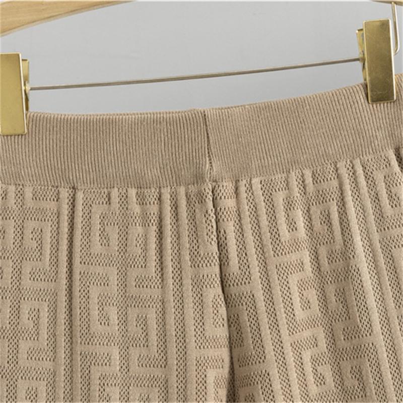 Women's Autumn And Winter Sports Casual Knitted Suit Fashion Cardigan Sweater Wide Leg Pants Two Piece Set