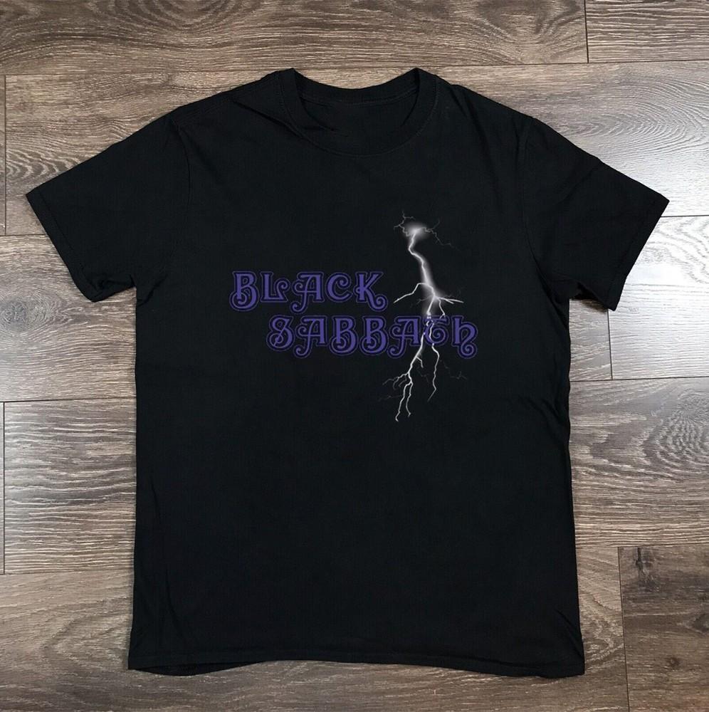 Rare Black Sabbath Lightning Bolt T-shirt, Unisex Black T-shirt, Size S-5XL Unisex T-Shirt XXXXL