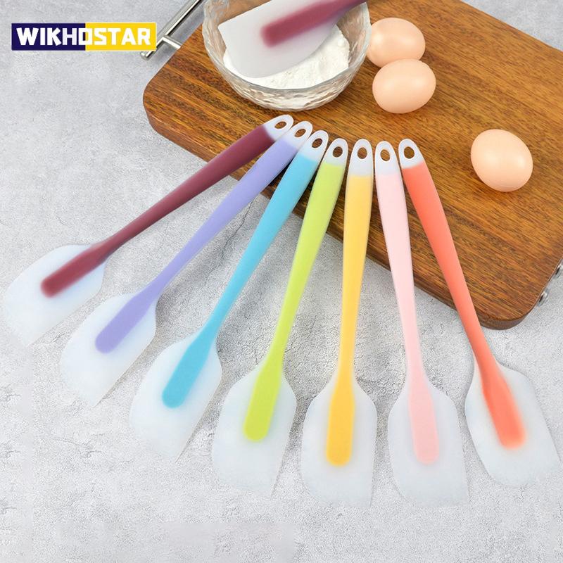 2 Size Flexible Silicone Scraper Heat Resistant Non-stick Translucent Cream Mixing Spatula Kitchen Must-have Gadget