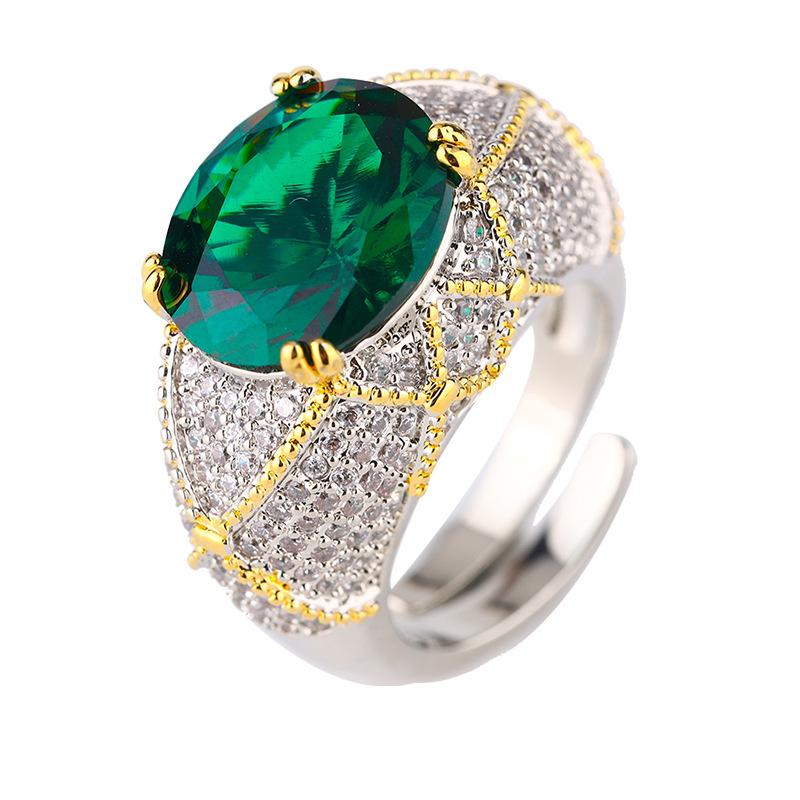 Herbst und winter ring stil temperament modische pendler farbe schatz offenen ring frauen mode einer generation