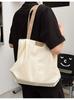 Canvas Tote Bag Women Large Capacity Casual Everyday Shoulder Bag For Daily Use