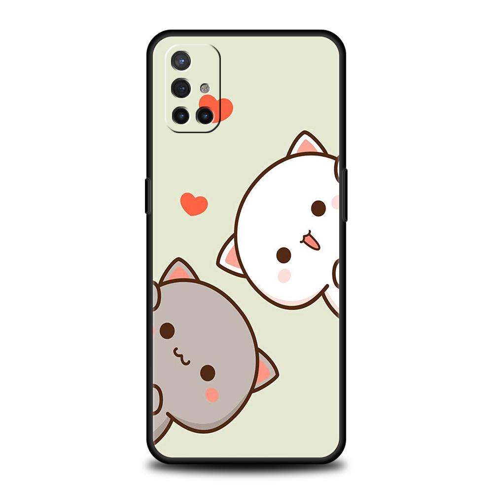 Peach And Goma Cat Phone Case for Oneplus 11 Nord N100 N10 10 7 8 9 9R 7T 8T N200 CE 2 9RT Z Pro 5G Silicone Cover Shell Capas