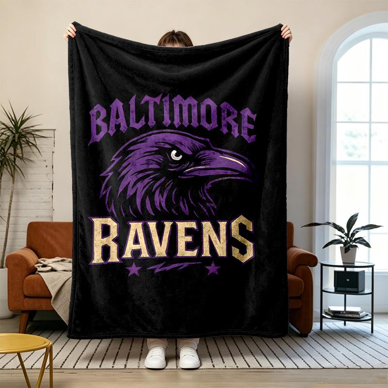 Baltimore Ravens Soft and comfortable flannel Suitable for sofas living rooms outdoor camping travel and also makes a great anniversary gif