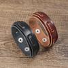 New Retro Cowhide Personalized Leather Bracelet Men Creative Jewelry European and American Style Gift