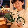 DIY Retro Fahrradmodell Ornament Für Kinder, 1:10 Simulations-Mini-Fahrradmodell-Bausatz, Fingerfahrrad-Modellspielzeug für Schreibtischdekoration