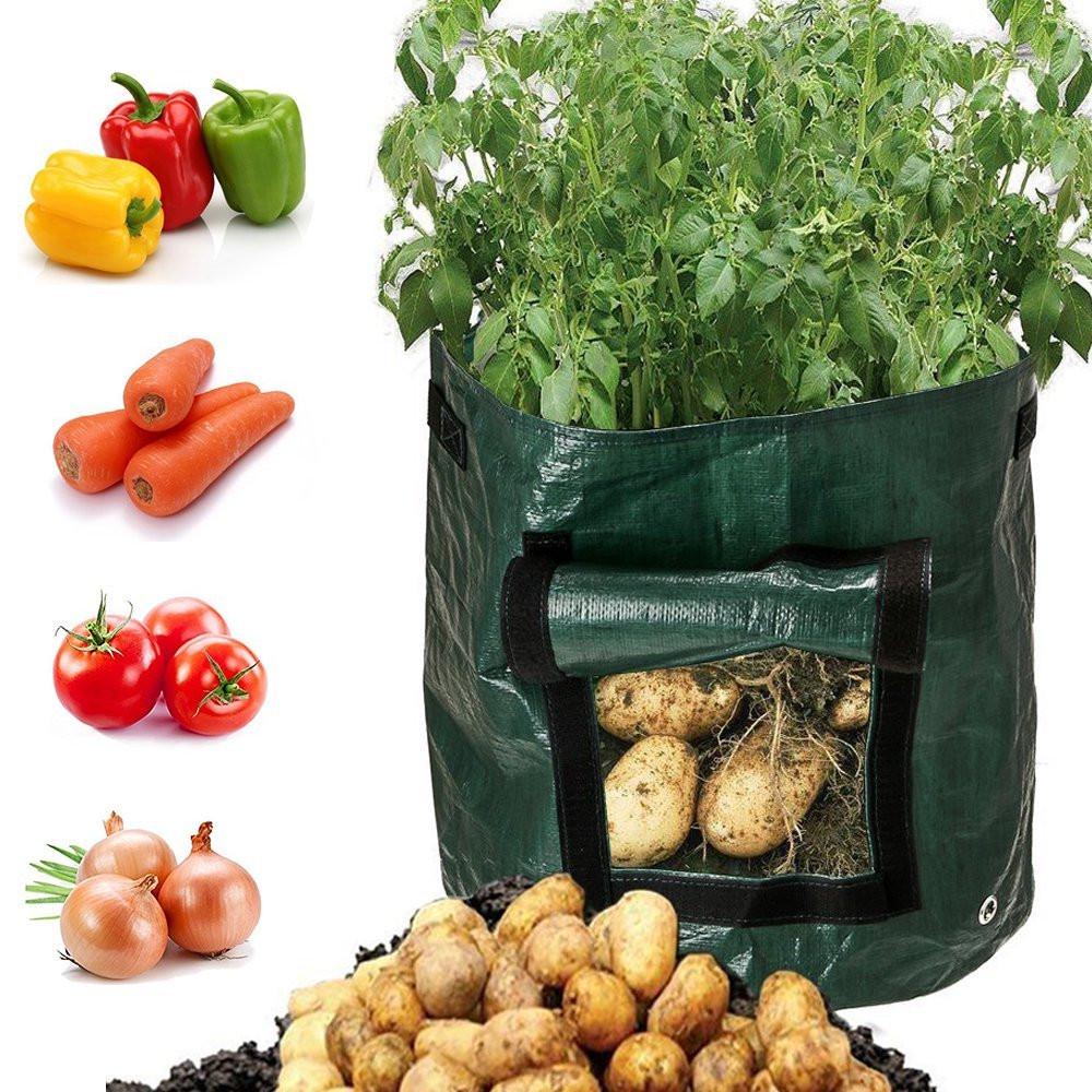 Sagit DIY Kartoffelpflanzgefäß, PE-Tuch, Pflanzbehälter, Tasche, verdickter Gartentopf
