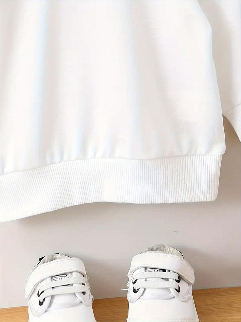 European Size Unique and Innovative Printed Pattern, Comfortable and Simple Spring and Autumn Baby Thin Versatile Round Neck Hoodie for Baby unisexs
