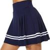Women's Pleated Tennis Skirt with Pockets and Built-in Shorts - High-Elastic Golf Sports Skort