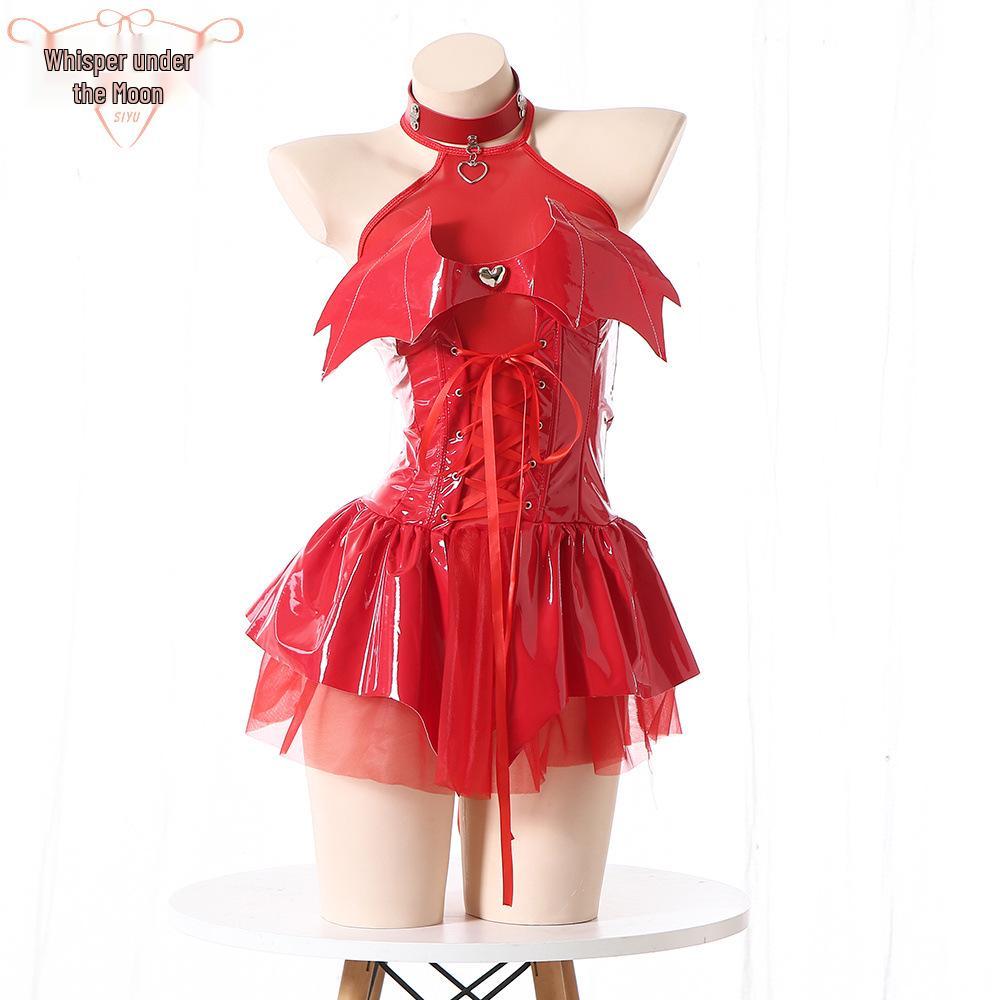 

Женский костюм дьяволицы-ведьмы для аниме косплея - Прозрачная юбка и забавная униформа M (80-108 cm)