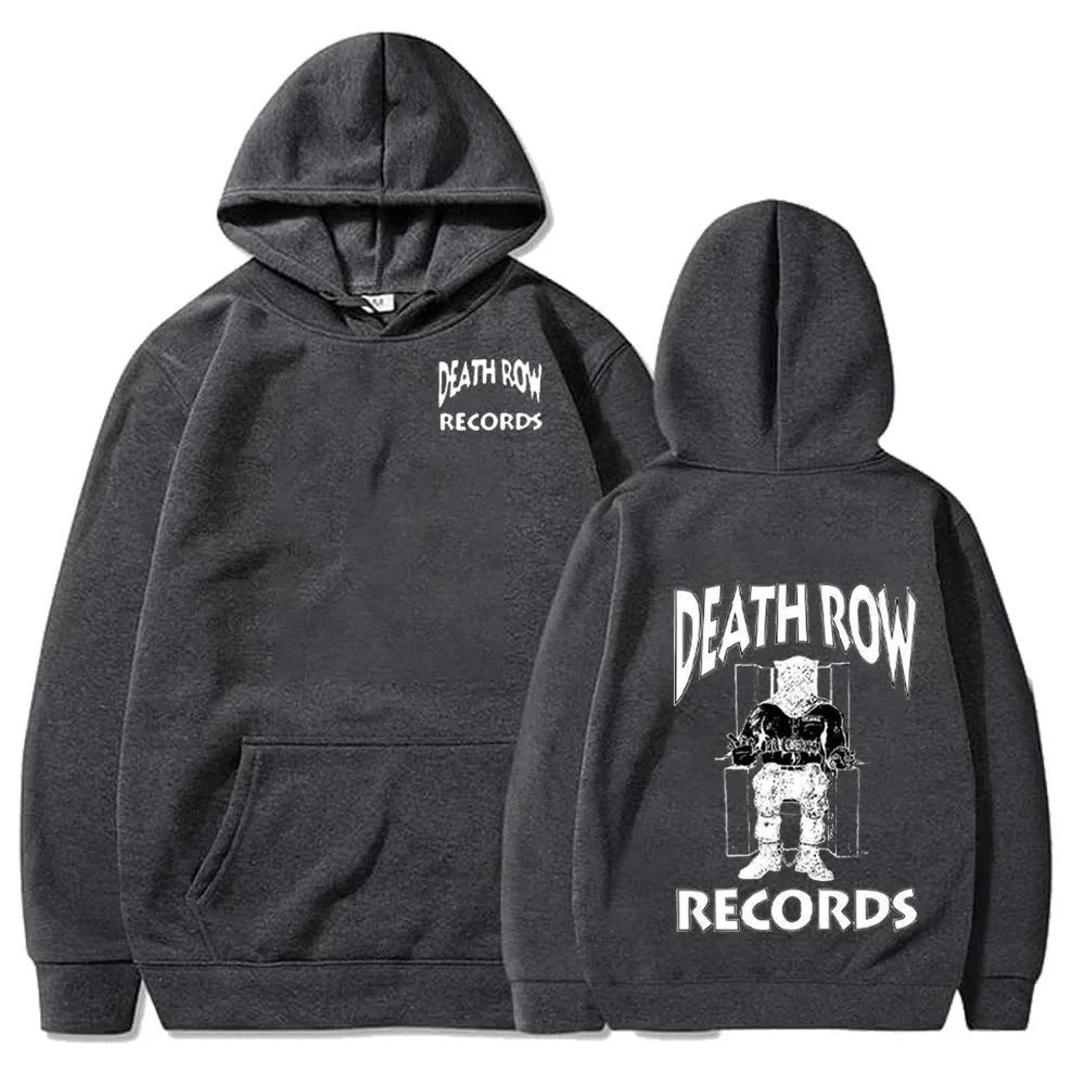 Death Row Records Hoodies Spring Autumn Fleece Hoodie Pullover Fashion Men Women Loose Hooded Sweatshirts Top