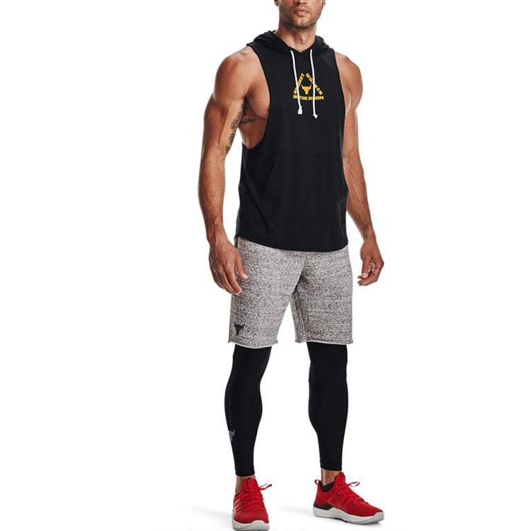 Under Armour Project Casual Training Loose Sports Hooded Vest Men Vests Black 1367117-001