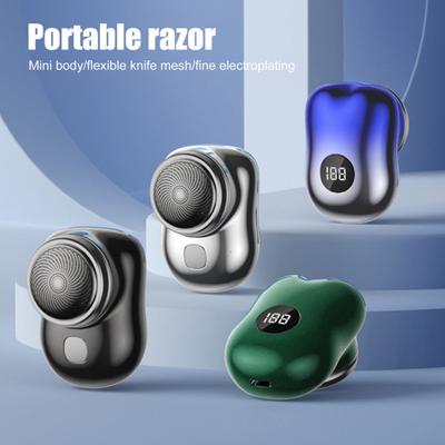 Mini Afeitadora Eléctrica Recargable por USB IPX7 Impermeable Portátil para Viaje Afeitadora Húmeda Seca Herramienta Recortadora de Barba Depiladora para Hombres