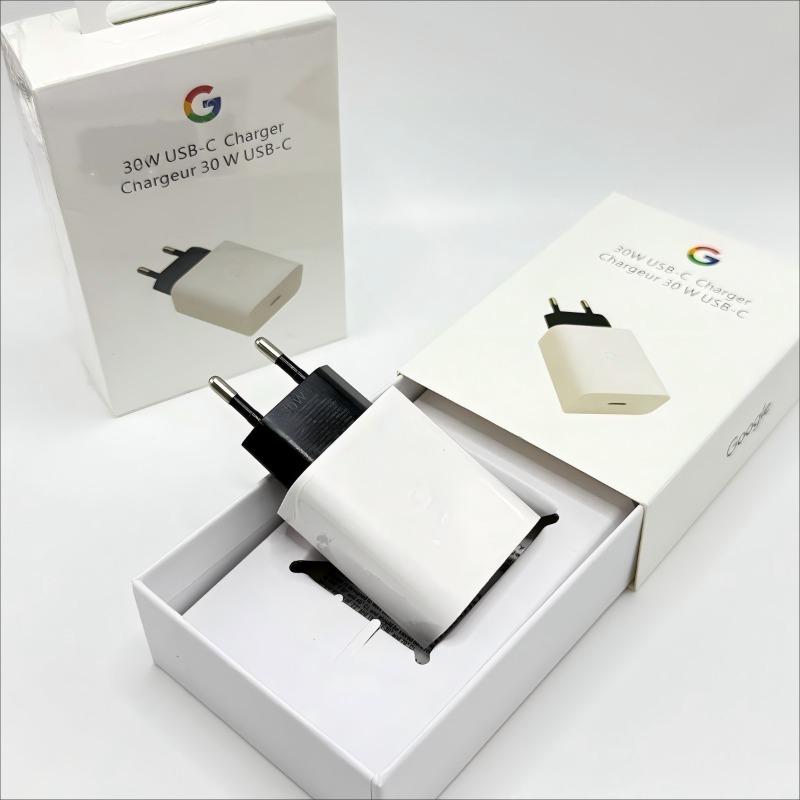 Google Adaptador de Alimentação USB-C de 30W (Plugue da UE) - Carregamento Rápido para Dispositivos Pixel