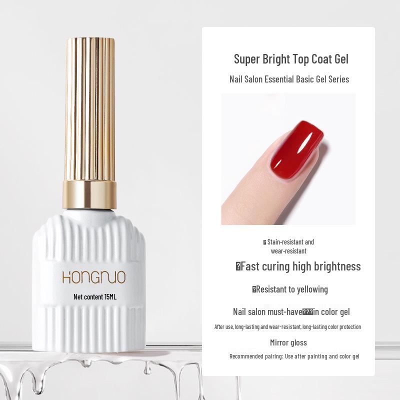 Nail Art Crystal Matte & Gloss Top Coat Set, Long-Lasting Builder Gel, Base Coat for Long-Lasting Gel Polish