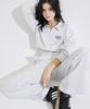 AWESOME STUDIO Low-Waist Wide Sweatpants White Gray