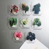 4pcs Potted Plant Fridge Magnet - Double acrylic potted plant kitchen and office decorative magnet Holiday souvenir