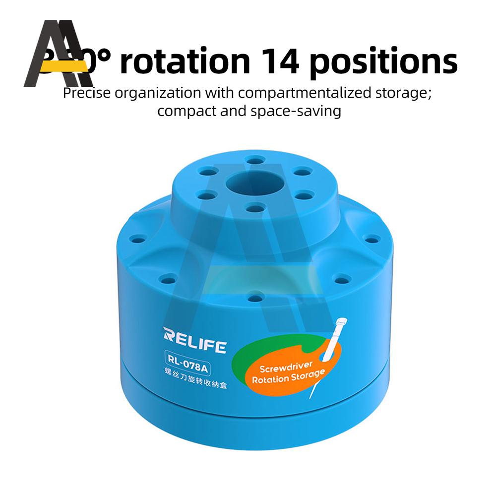 RL-078A Multi-function Phone Repair Screwdriver Storage Holder with Non-slip Base Large Capacity Tools Collecting Box