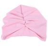 Neugeborenes Baby Weicher Turban Hut Warme Mütze Krankenhausmütze mit Schleife Niedliche Säuglingskopfbedeckung(Rosa)