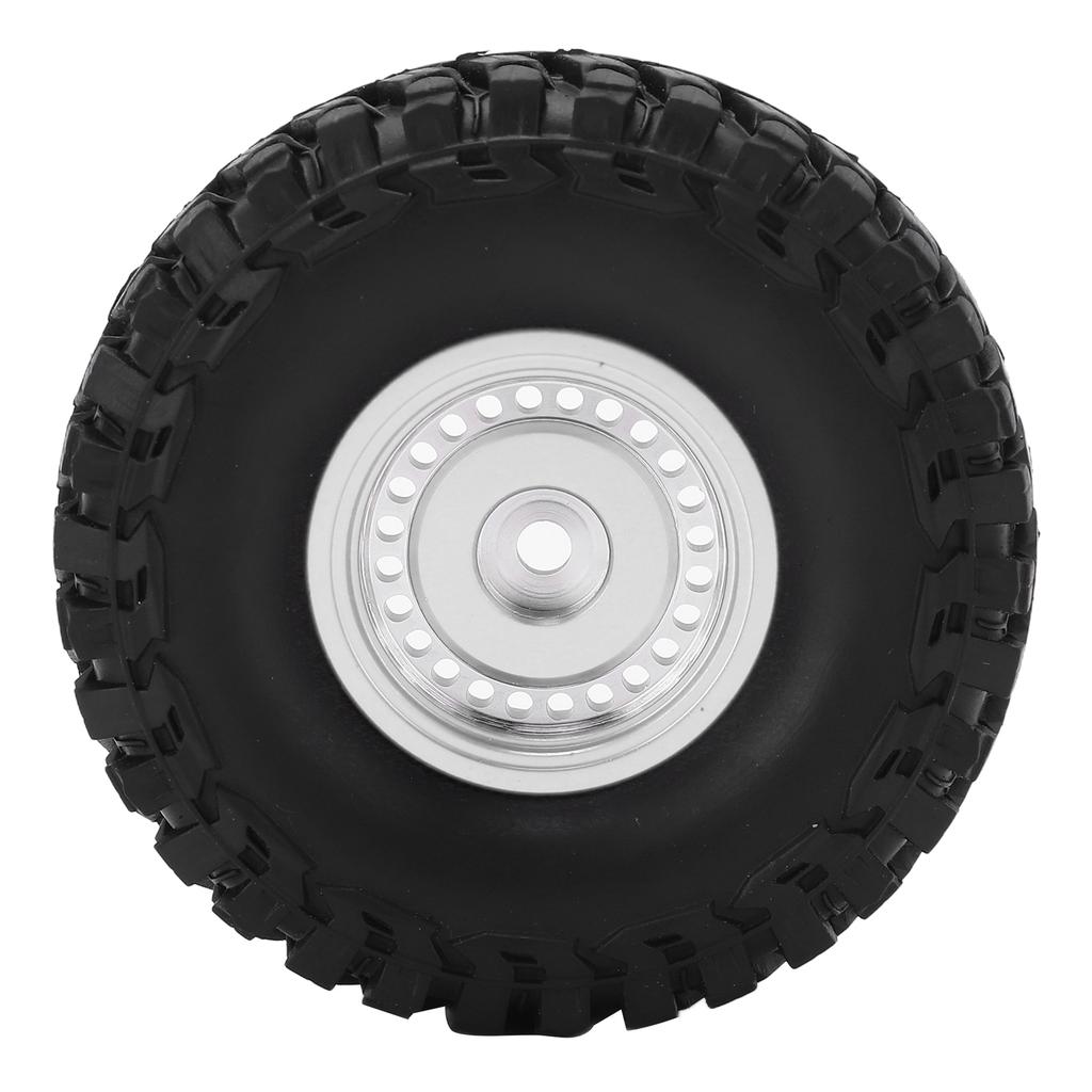 4pcs 55mm Front Rr Rubber Tires and 24 Hole Wheel Rims Set for AL SCX24 1/24 RC Car