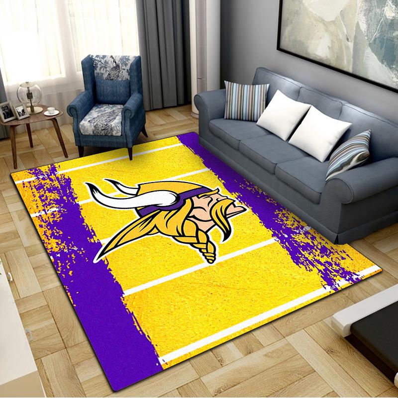 Minnesota Vikings Carpet Rug for Living Room Bedroom Home Sofa Decoration, Kids Play Non-slip Floor Mat