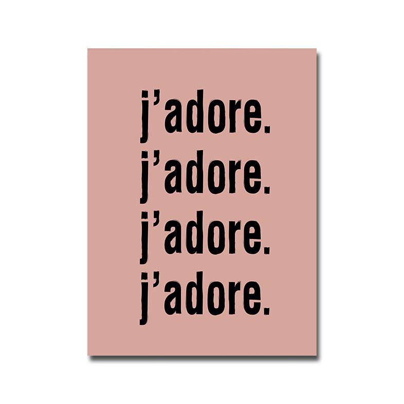 YOUR LOSS BABE Boho Femme Poster Quote Scandi Art Print J'ADORE Canvas Painting Modern Statement Wall Picture Bedroom Home Decor