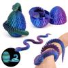 3D Printed Snake Egg Snake Model Holiday Gift Decorative Model Full Color Crystal Collection Sculpture Children's Toy Crafts