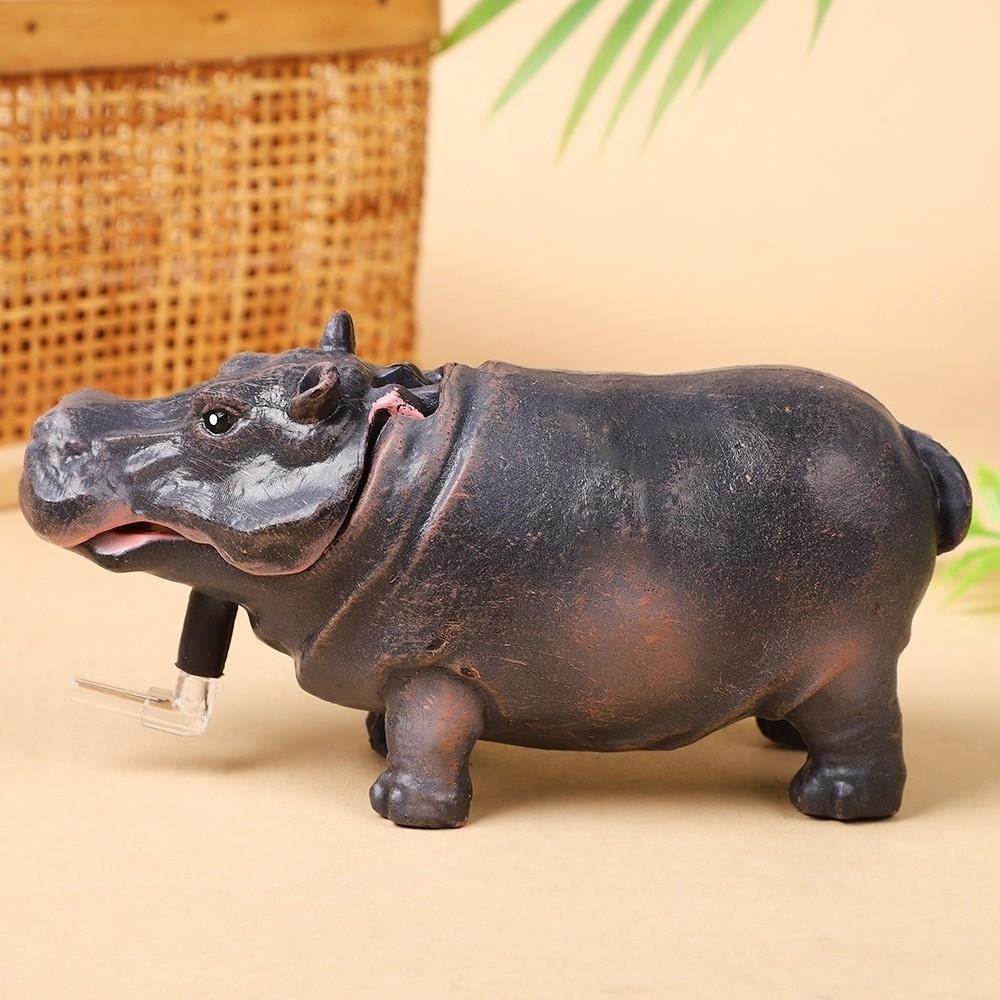 Realistic Hippo Oxygen Pump Efficient Aquarium Hippo Ornament Aquarium Accessories