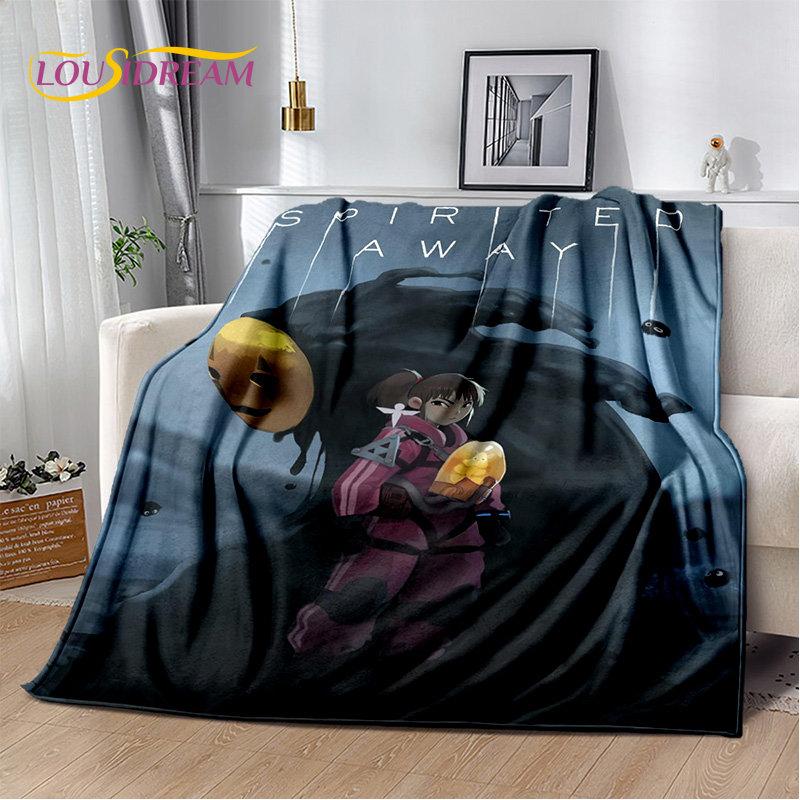 Spirited Away Cartoon Anime Soft Plush Blanket,Flannel Blanket Throw Blanket for Living Room Bedroom Bed Sofa Picnic Cover Kids