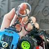 Keychain Pendant Portable Off-Road Racing Design Keyring with Metal Ring Pull-Back Toy Mini Car Keychain Toy