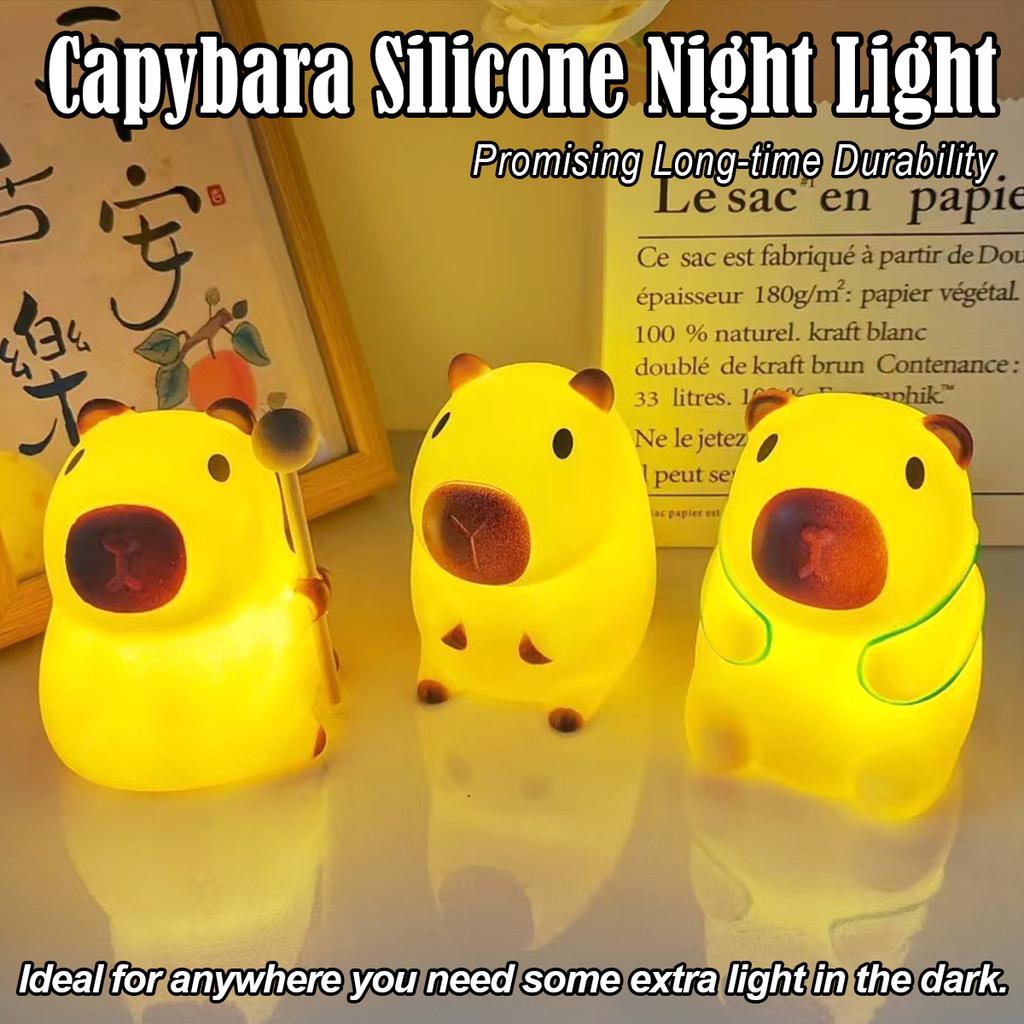 Cute Pet Capybara Night Light Cartoon Bedside Bedside Bedroom Light Cute Dimming Sleep Dimming Sleep Cute LED Bedroom