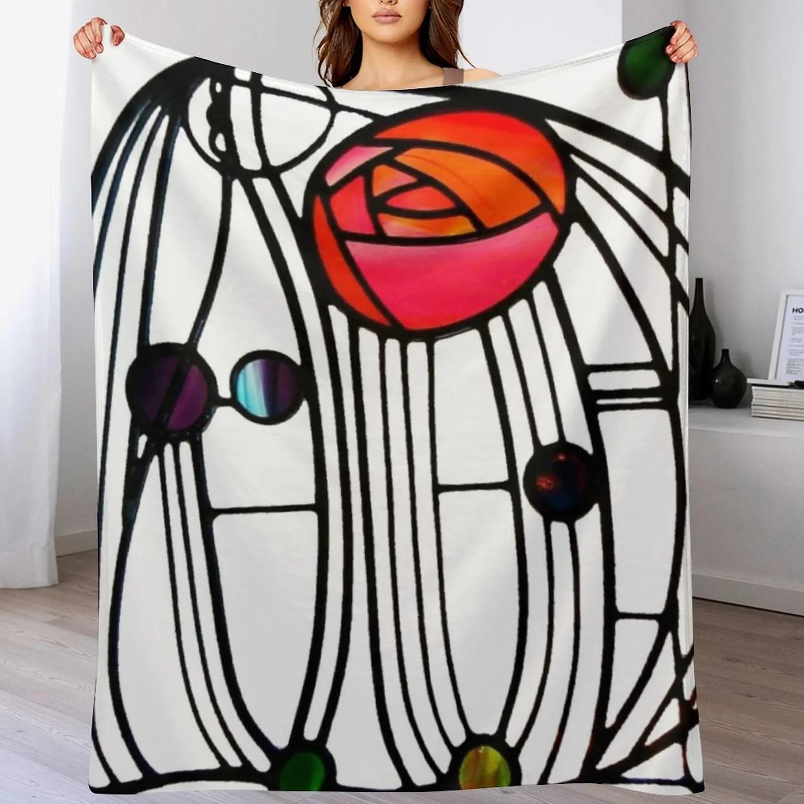

Charles Rennie Mackintosh WindowNo 01 Throw Blanket Faux Fur Soft Warm Blanket for Bed 102x76cm(40x30in)