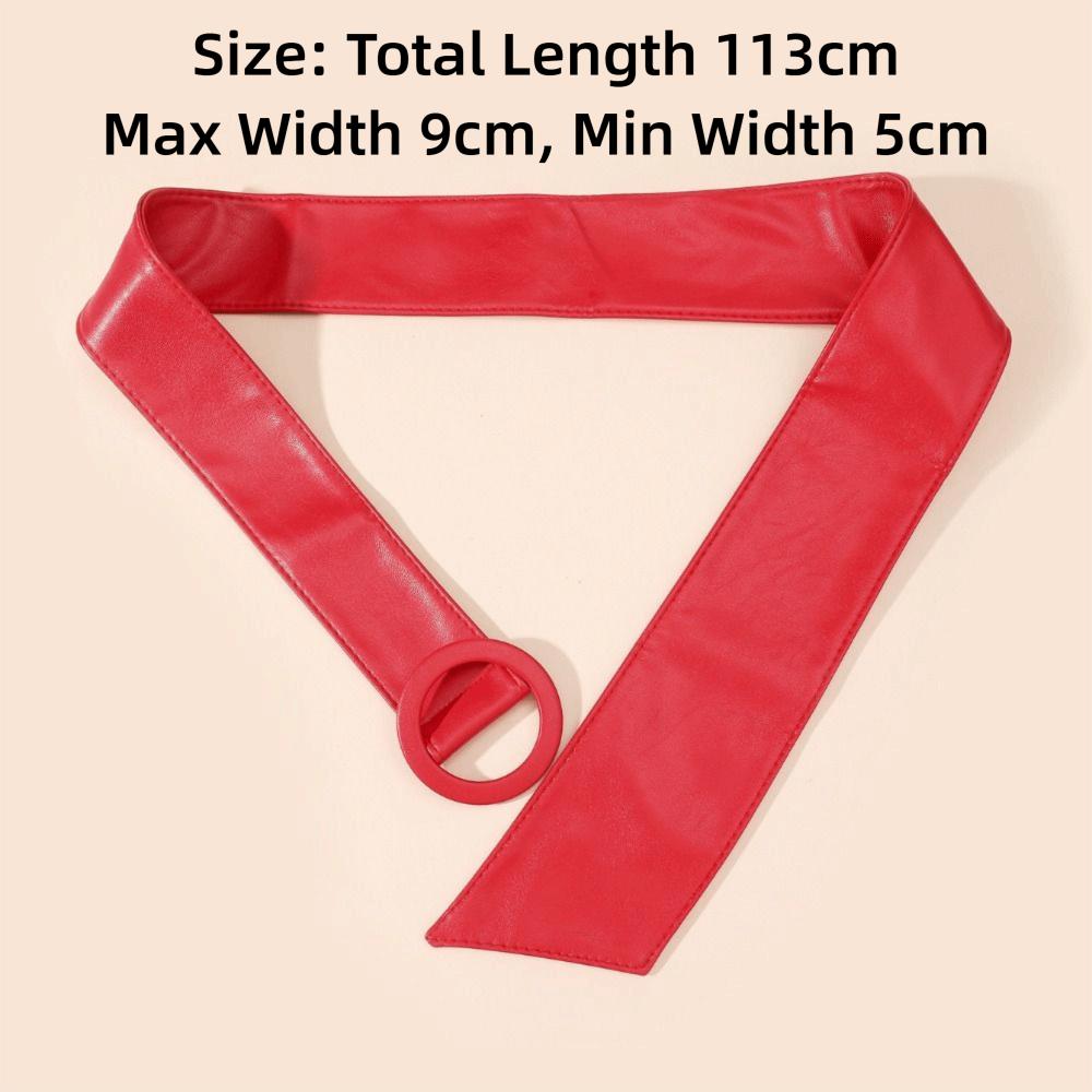 Adjustable Length Wide Waist Belt Wide Decorative Waistband Self-Tie Belt  For Party Daily Outfit