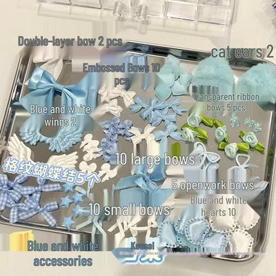 Portacarte a Fiocco a Doppio Strato e Accessori Decorativi a Ventaglio