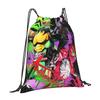 Custom Kamen Riders Drawstring Bag Women Men Foldable Sports Gym Sackpack Anime Shopping Storage Backpacks