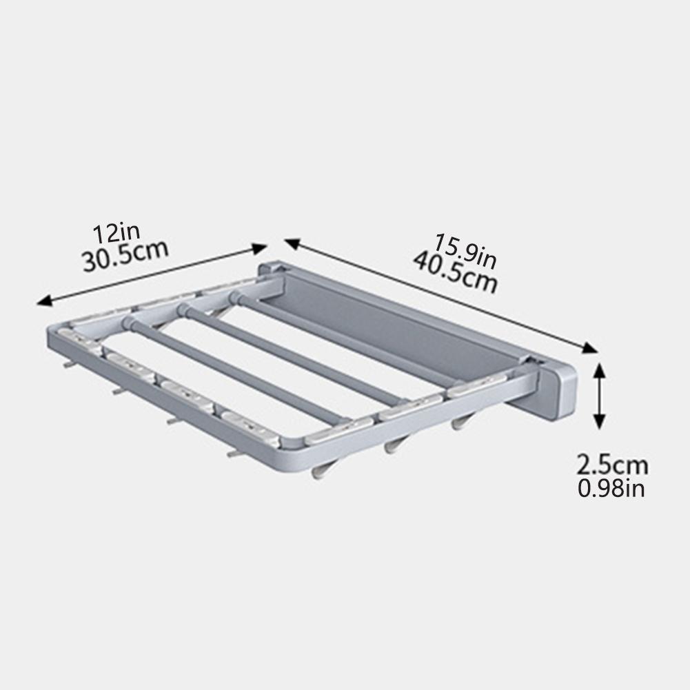 Folding Drying Rack Wall Mounted Drying Clip Windproof Sock Folding Clothes Dryer Racks Hanger Household Clothes Clotheslines