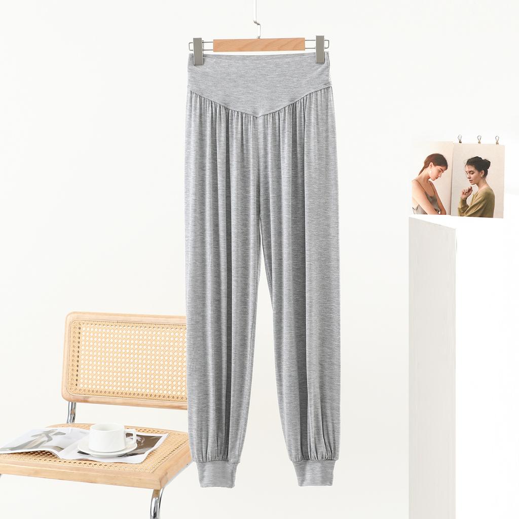 Modal Women's Harem Pants - Spring/Summer Solid Color High-Waisted Draped Loose-Fit Casual Yoga Dance Sport Pants