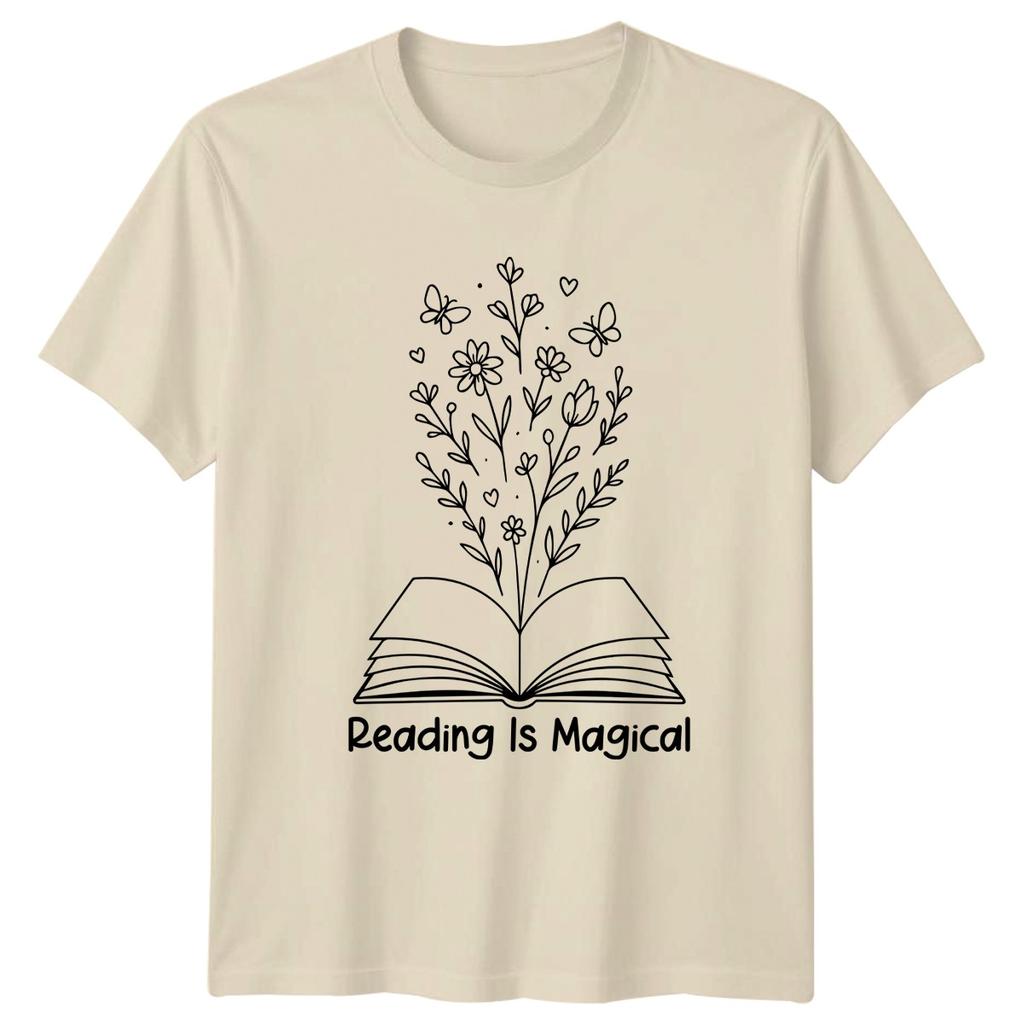 Reading Is Magical TShirt Book Lover Floral Whimsical Birthday Gift