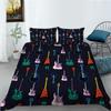 3D Music Bedding Set Single Double Bed Down Duvet Cover Pillowcase 2/3pc Guitar Cover Children's Adult Gift Home Textile