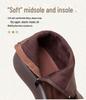 Shanghai Jiechu 2024 Autumn/Winter Cowhide Round Toe Korean Style Women's Boots