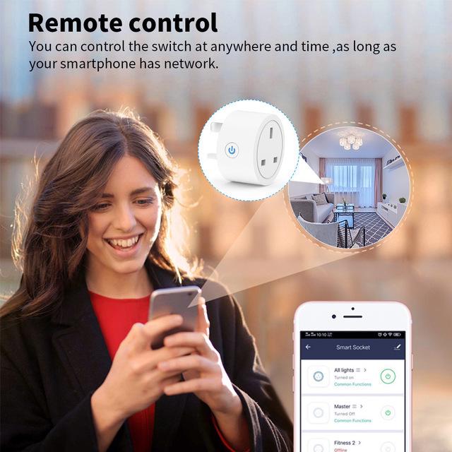 UK WiFi Smart Plug – HomeKit & Alexa Compatible, Voice/Timer Control
