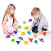 9Pcs Soft Colorful Silicone Animal Suction Toys Kids Stress Relief Parent-Child Interactive Building Sucker Game Toy