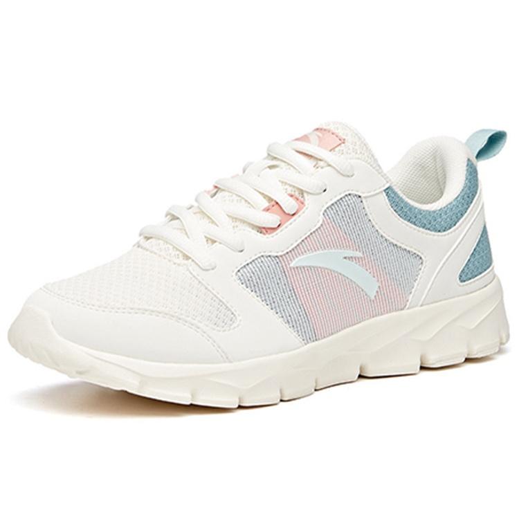 Anta Mesh Slip Resistant, Abrasion Resistant, Lightweight Low top Running Shoes Women's White Cyan 92625512-23